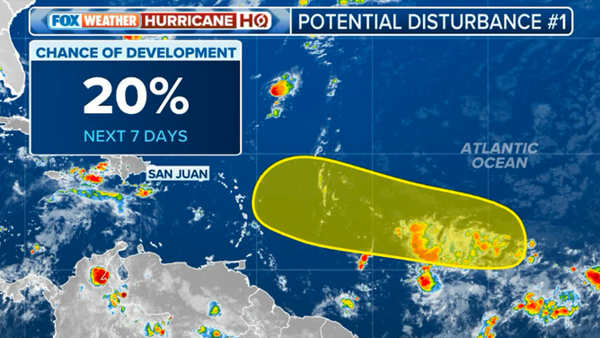 As the peak of the Atlantic hurricane season approaches, the National Hurricane Center has flagged a new area to watch for development over the Labor Day weekend or early next week.